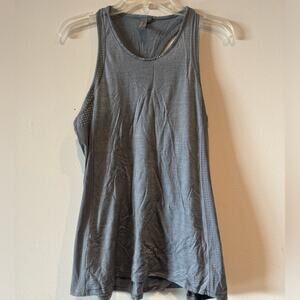 Sweaty Betty gray racerback tank with laser cut on sides size medium